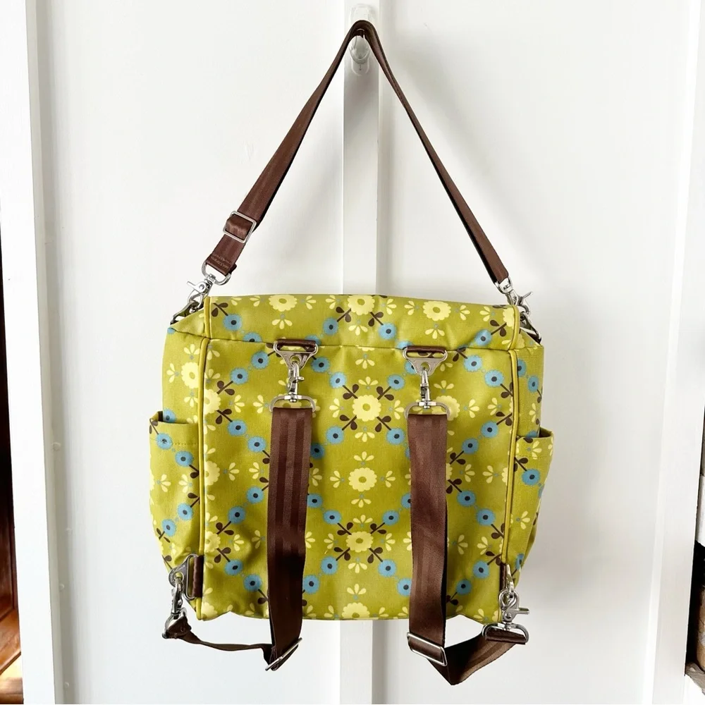 PETUNIA PICKLE BOTTOM green boxy backpack diaper bag - Picture 5 of 7